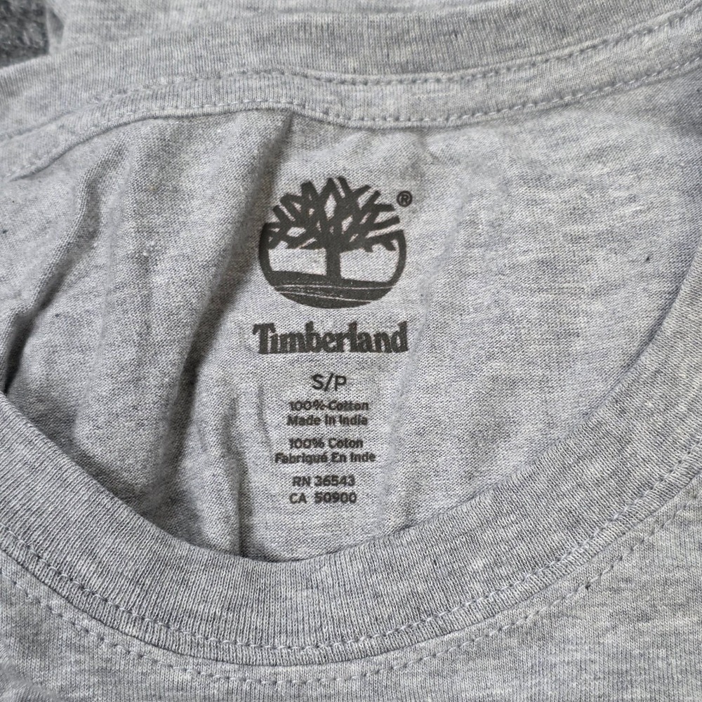 Timberland Cotton T-Shirt Men's Size Small Gray Short Sleeve Soft Casual NEW - Picture 3 of 7